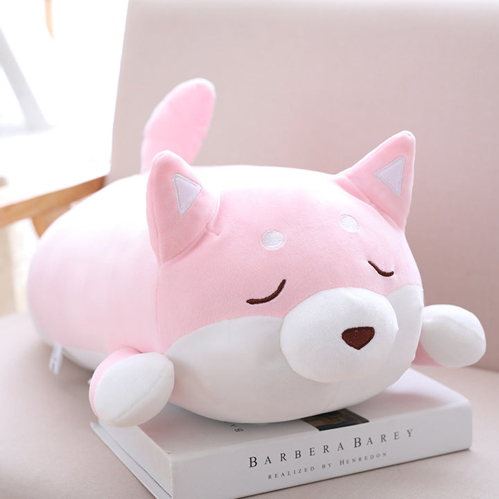 Chubby brown Shiba Inu plush toy