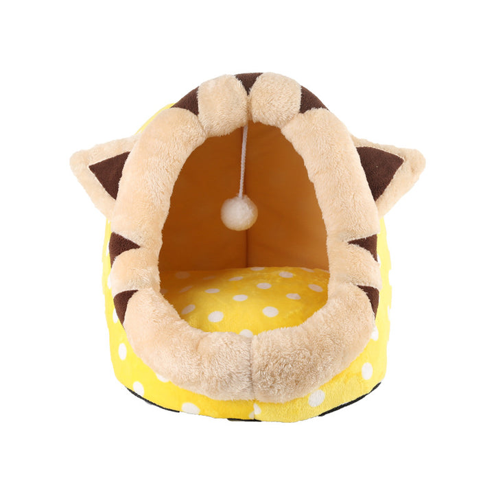 Cat Bed Indoor Soft Cat House With Removable Washable Cushion
