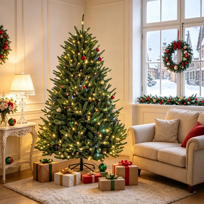 Snugleigh Green Christmas Tree with 480 LEDs and Foot Pedal, 6ft