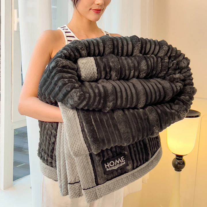 Warm Plush Winter Blanket for Bed &amp; Sofa