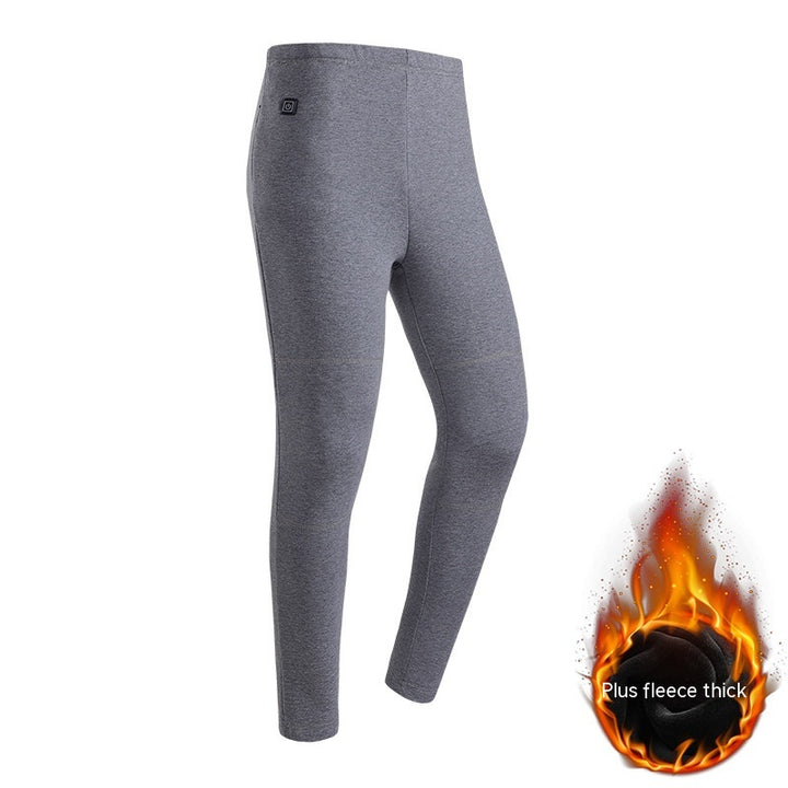 Black heated thermal top and long johns set