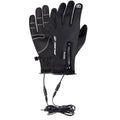Windproof cycling gloves with USB heating element