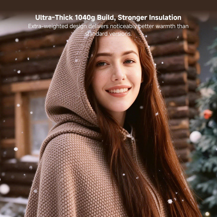 Graphene Heated Shawl - USB Powered, 15-Second Heat, Office &amp; Home
