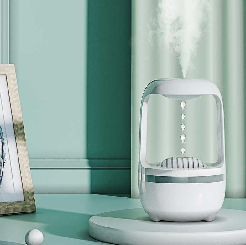 Anti Gravity Water Drop Humidifier 500ml For Office And Bedroom
