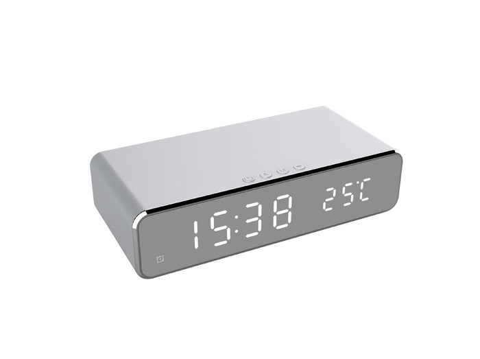 Snugleigh Mirror alarm clock with wireless phone charging