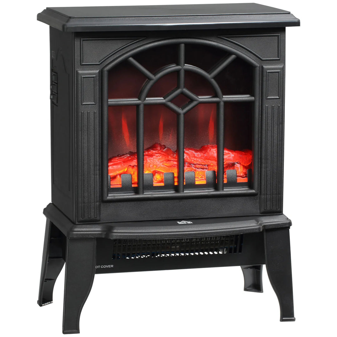 small electric stove with arched glass window