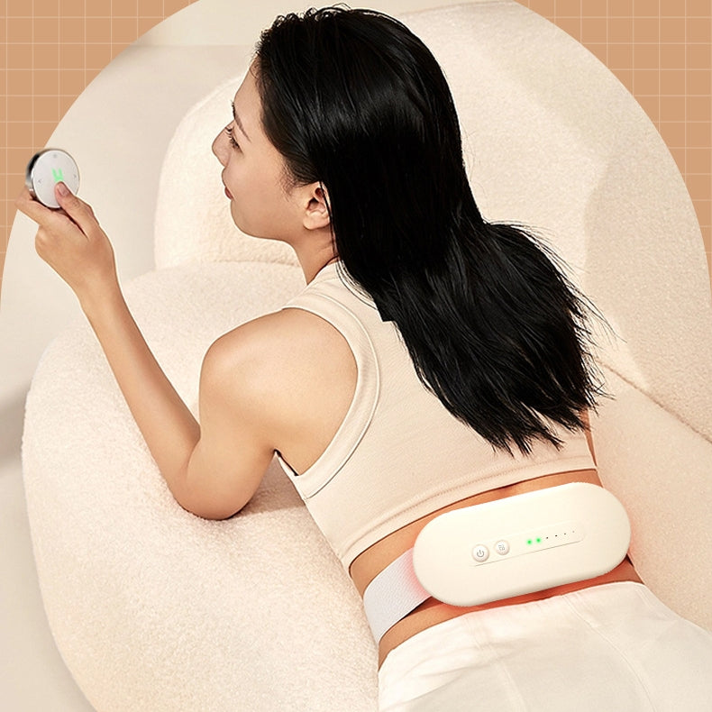 Cream rechargeable heated waist belt