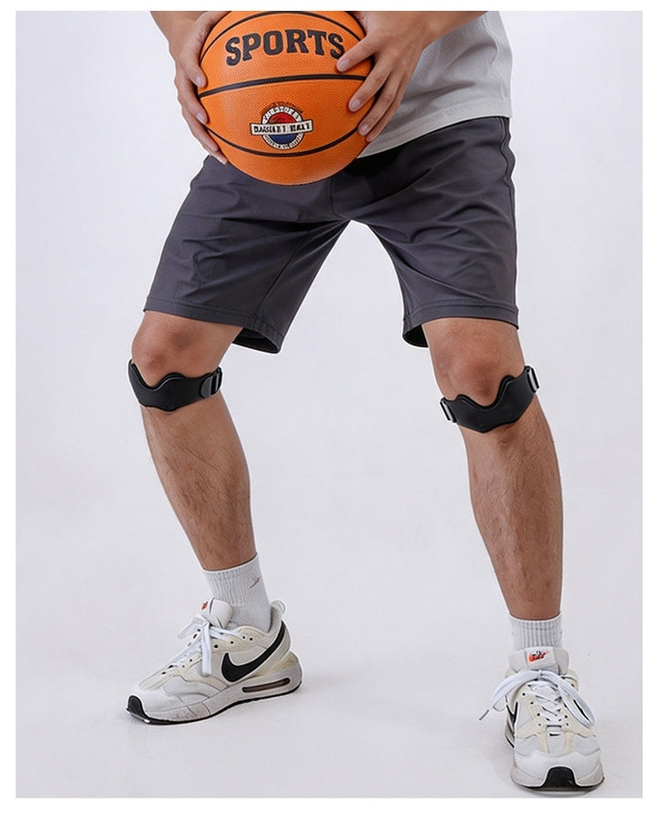 Patella knee strap with silicone pad