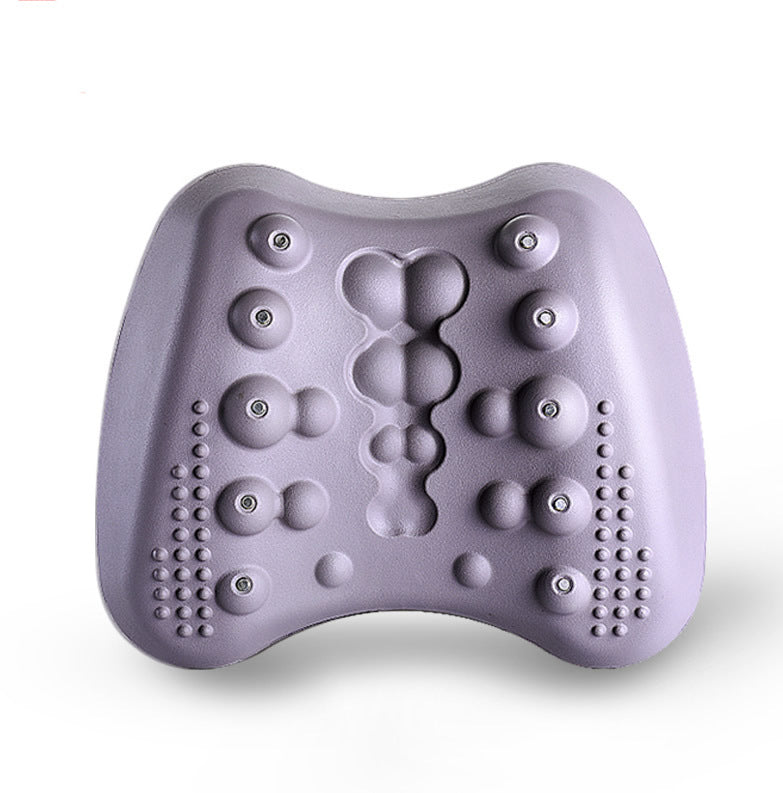 Curved foam lumbar stretch pillow