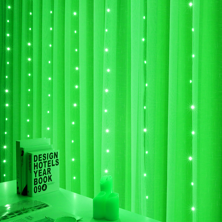 LED Curtain Fairy Lights USB With Remote Control Window