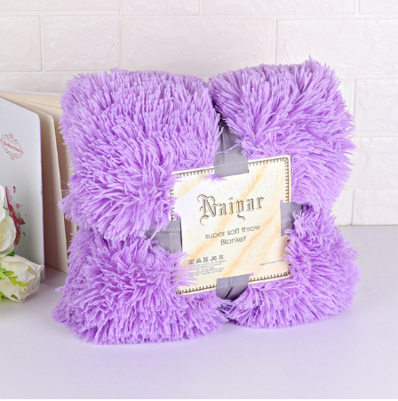 Shaggy Faux Fur Sherpa Throw Blanket, Super Soft and Warm