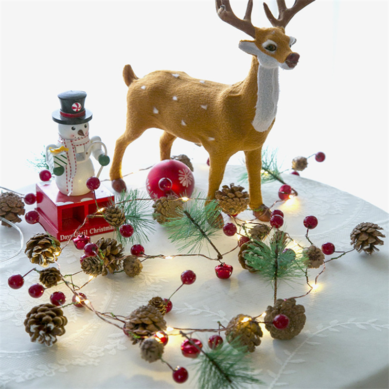 Pine Cone Star LED String Lights 2m Warm White