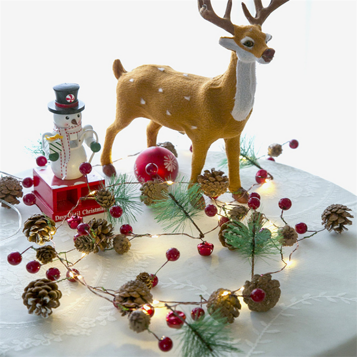 Pine Cone Star LED String Lights 2m Warm White