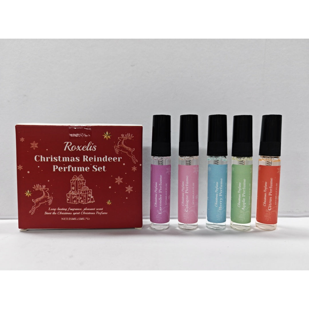 Red reindeer Christmas box with mini perfumes