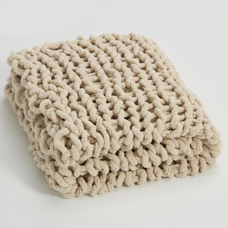 Cosy Chenille Chunky Knit Blanket Throw