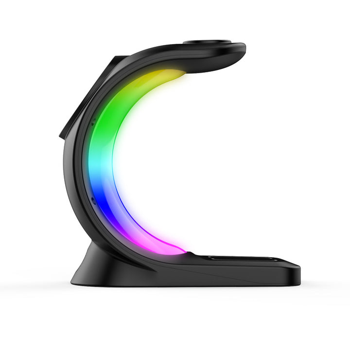 Wireless charging station with RGB light