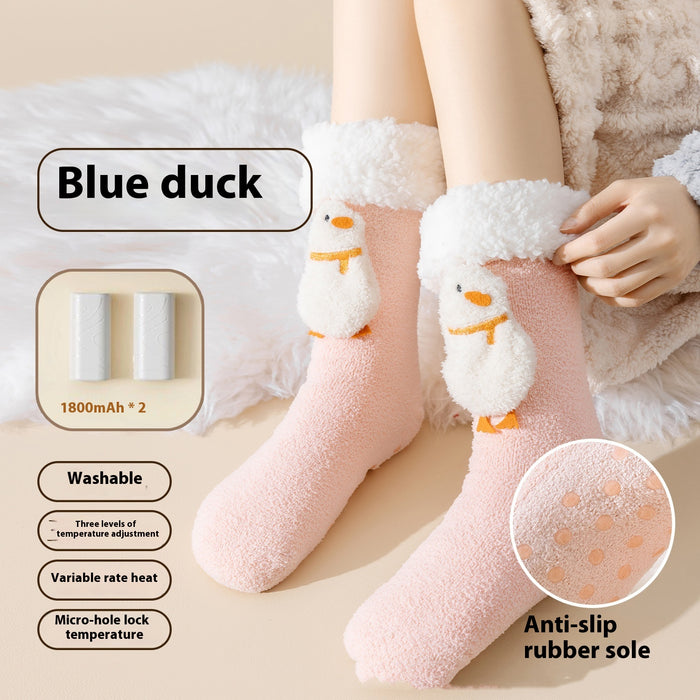Snugleigh Rechargeable Heated Socks with Fleece Lining for All Ages