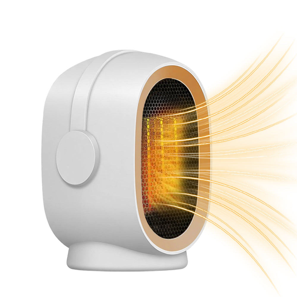Black compact ceramic fan heater