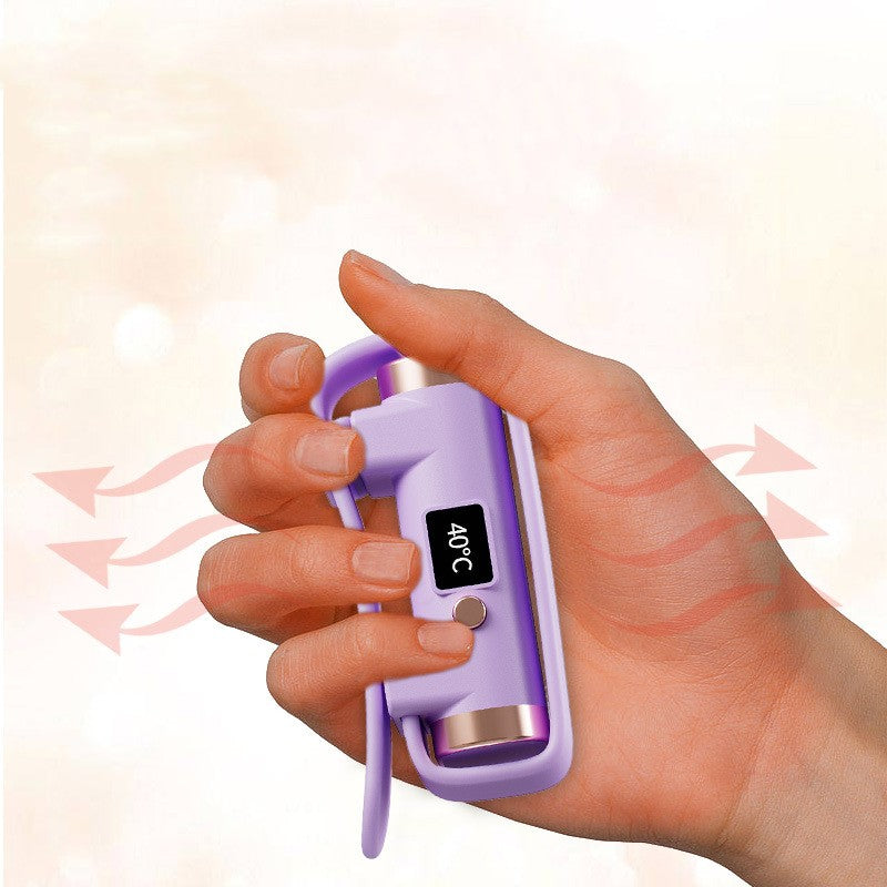 Pink bracelet hand warmer on wrist
