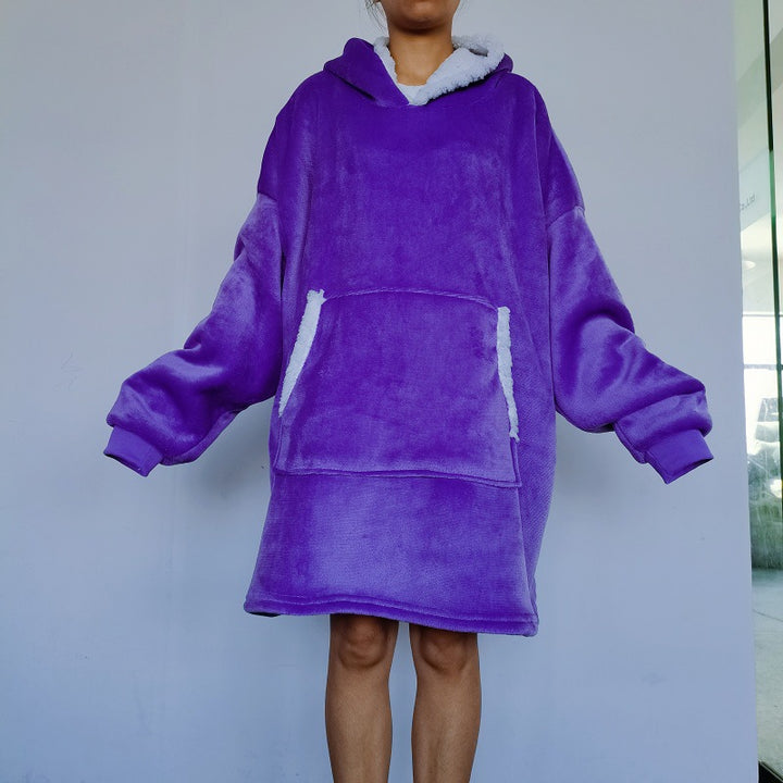 Navy oversized wearable blanket hoodie