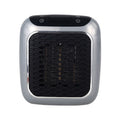 Grey mini plug-in fan heater with remote
