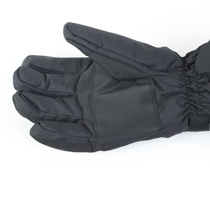 Black heated waterproof gloves with battery