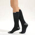 Black heated cotton socks with USB connection