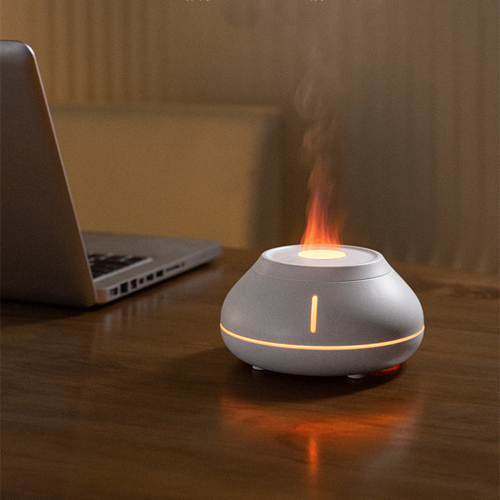 Colourful Flame Aroma Diffuser Humidifier, Cracked Or Plain Design