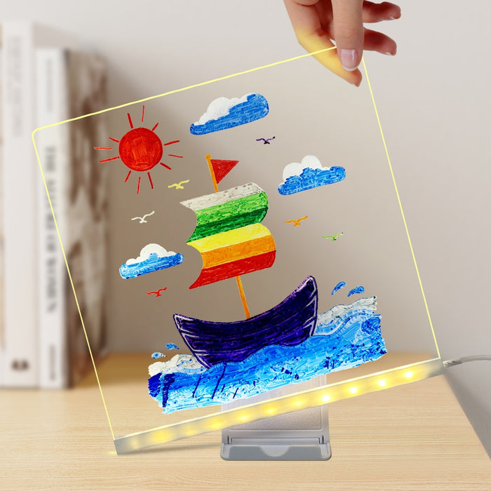 Snugleigh LED acrylic drawing board with stand and light base