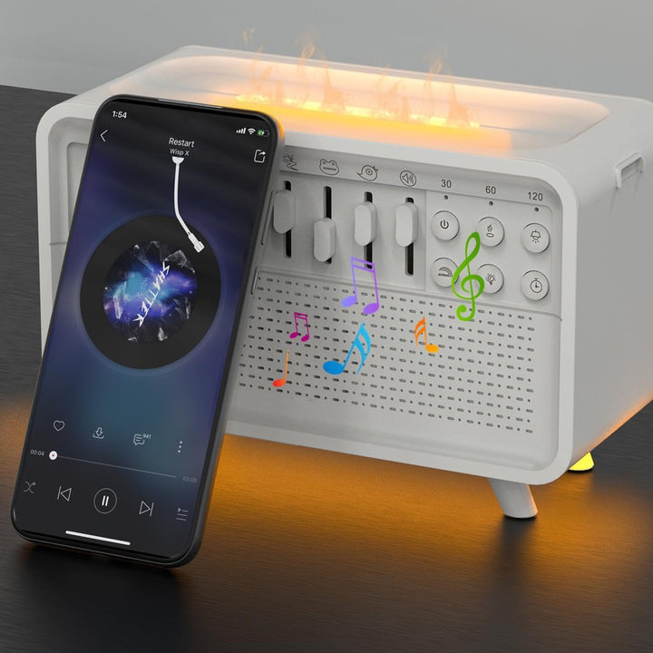 3 In 1 Bluetooth Speaker With White Noise, Night Light And Humidifier