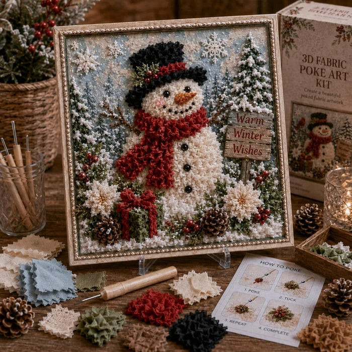 Snugleigh 3D poke art Christmas craft kit with frame