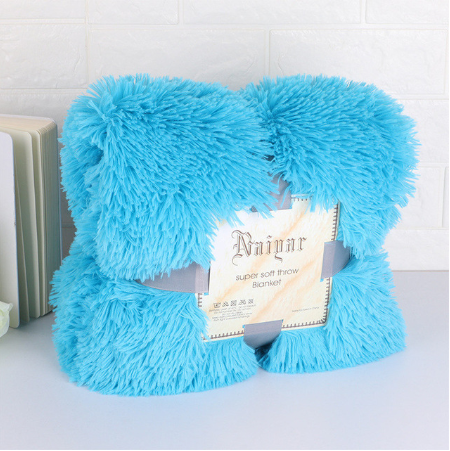 Shaggy Faux Fur Sherpa Throw Blanket, Super Soft and Warm