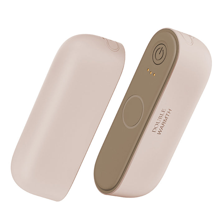 Pink rechargeable magnetic hand warmer pair