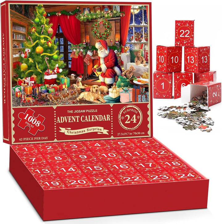 Christmas jigsaw puzzle advent calendar boxes