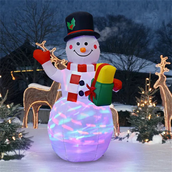 Snugleigh 5ft Inflatable Snowman with Colour-Changing Light