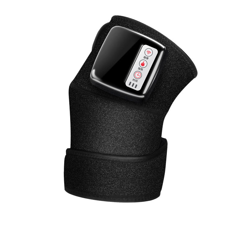 Black heated vibration knee wrap
