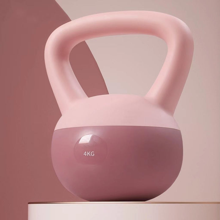Soft-shell kettlebell in two-tone pink