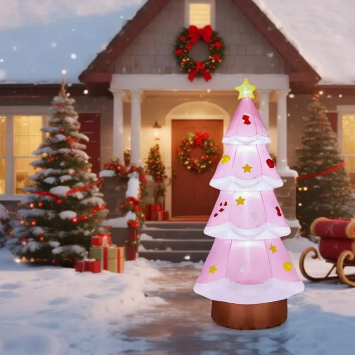 Snugleigh Giant Inflatable Pink Christmas Tree with Lights