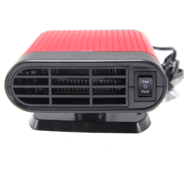 Black car heater fan on a dashboard
