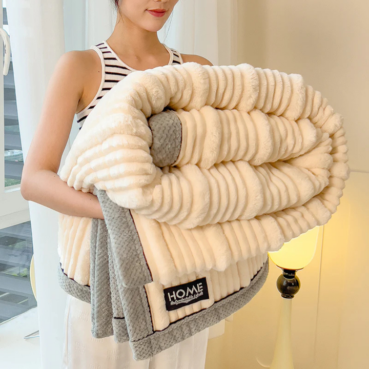 Warm Plush Winter Blanket for Bed &amp; Sofa