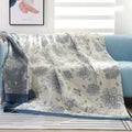 Snugleigh™ Floral Jacquard Blanket for Every Season, Light and Breathable