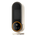 Slim white ceramic tower heater with LED display