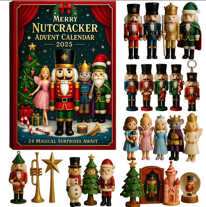 Advent calendar with acrylic Christmas ornaments