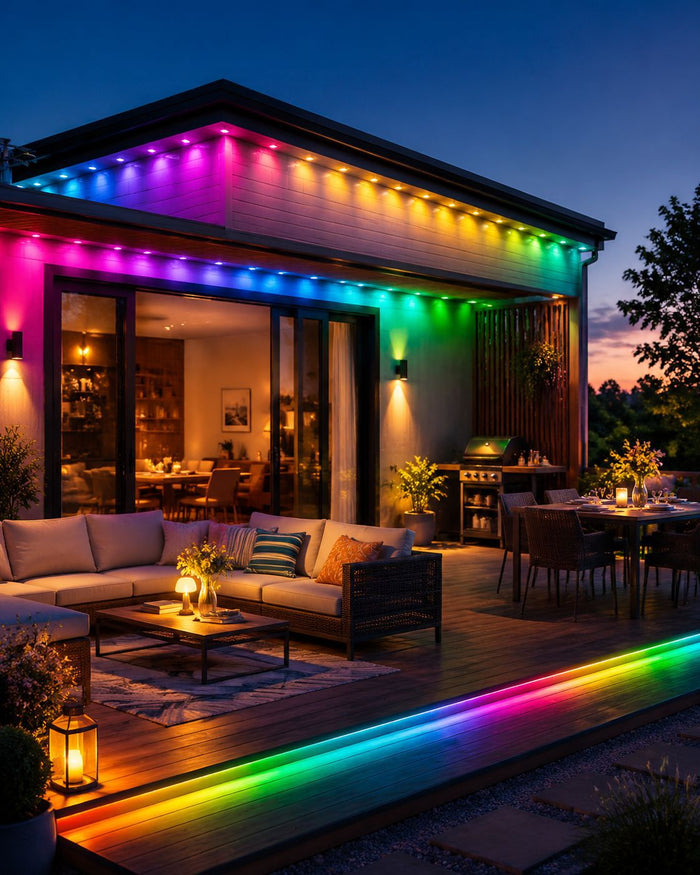Snugleigh Permanent RGB eave lights with app, 15 to 90 m