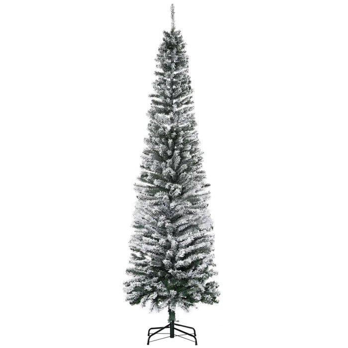 Snugleigh Snow-Flocked Slim Christmas Tree, 7.5ft Unlit