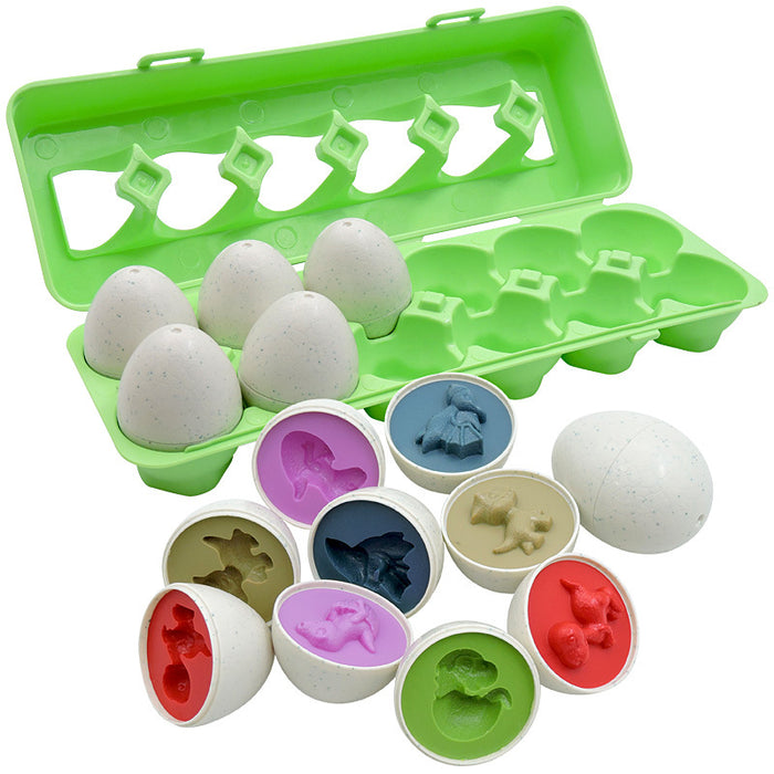 Snugleigh Shape-matching toy eggs in a carton, set of 12