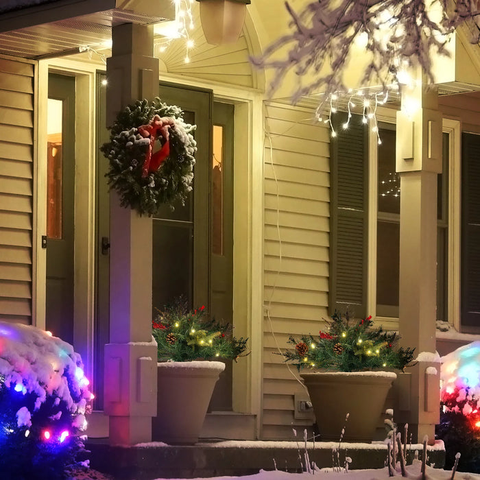 Snugleigh Battery Porch Christmas Tree with Pine Cones and Berries