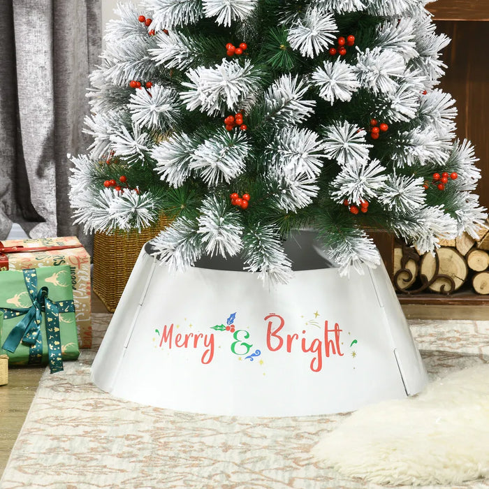 Snugleigh Metal Christmas Tree Collar with Merry & Bright Print