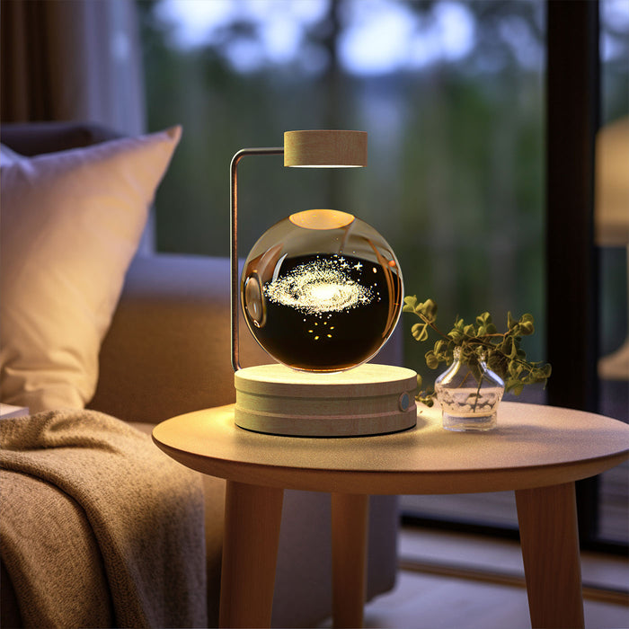 Snugleigh Crystal ball lamp with 3D engraved design