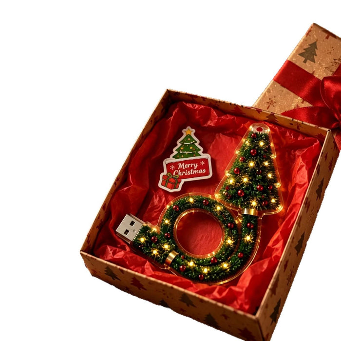 Snugleigh USB Christmas Projection Lamp with Mini Wreath and 6 Lenses